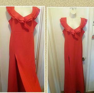 New Women Red Off Shoulder Dress